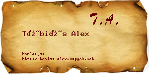 Tóbiás Alex névjegykártya